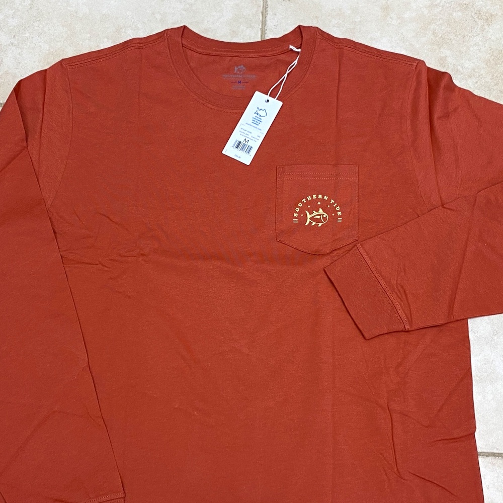 Southern Tide Long Sleeve Yuletide Classic Tee Mens Size M